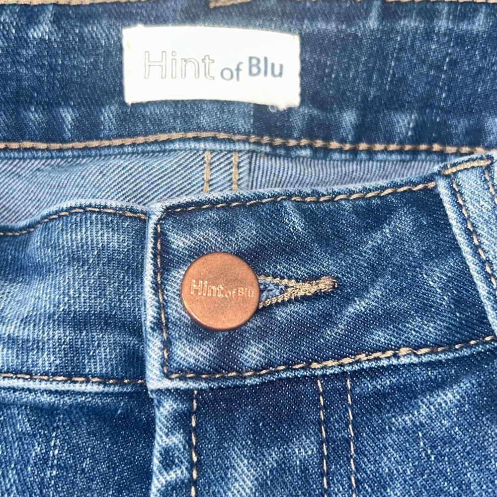 Hint of Blu high waist released hem straight leg jeans - Picture 10 of 10